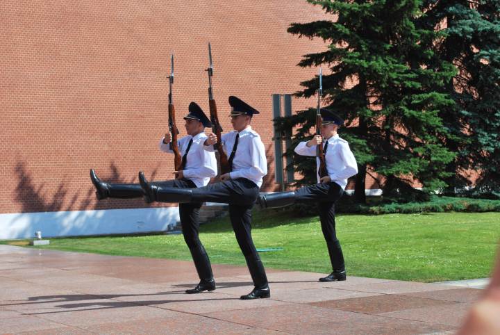 cambio della guardia nella Piazza Rossa