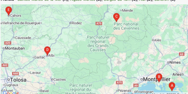 Francia centro meridionale in camper