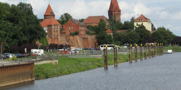 Tangermünde la città fortificata sull'Elba, in camper