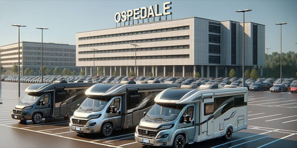 Stalli per camper nei parcheggi degli ospedali