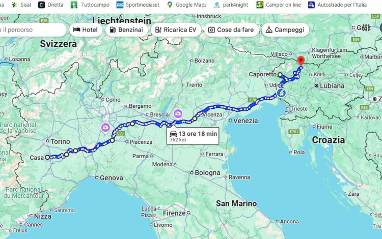 Slovenia, Friuli, Trentino e Veneto