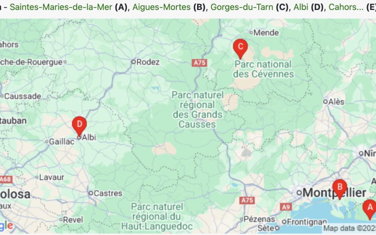 Francia centro meridionale in camper