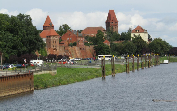 Tangermünde la città fortificata sull'Elba, in camper